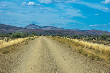 Fototapeta na wymiar Outback roads and bush tracks in The Flinders Ranges National Park