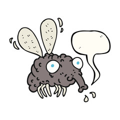 speech bubble cartoon fly