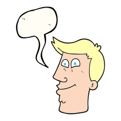 speech bubble cartoon male face