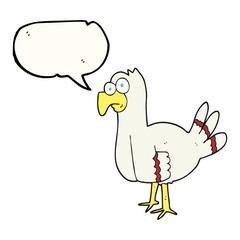 speech bubble cartoon bird