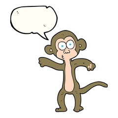 speech bubble cartoon monkey