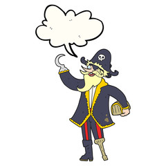 speech bubble cartoon pirate captain