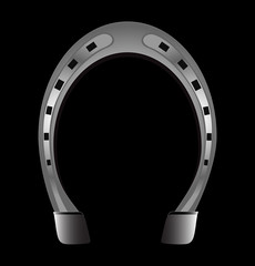 Vector horseshoe isolated on a black background
