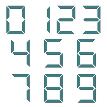 A set of numbers, vector illustration.