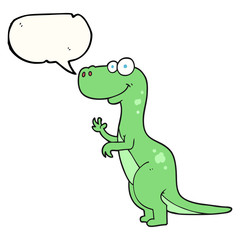 Fototapeta premium speech bubble cartoon dinosaur