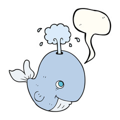 speech bubble cartoon whale spouting water