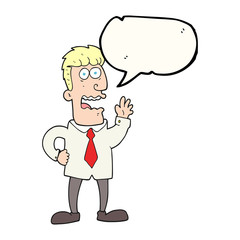 speech bubble cartoon businessman