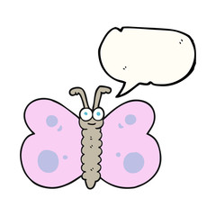 speech bubble cartoon butterfly