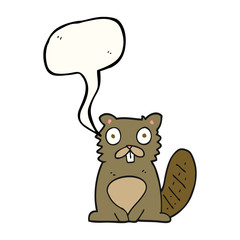 speech bubble cartoon beaver