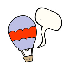 speech bubble cartoon hot air balloon