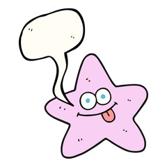speech bubble cartoon starfish