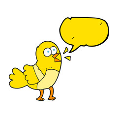 speech bubble cartoon bird