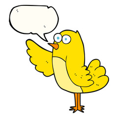 speech bubble cartoon bird
