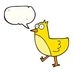 speech bubble cartoon bird