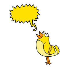 speech bubble cartoon bird