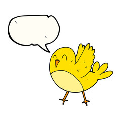 speech bubble cartoon bird