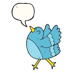 speech bubble cartoon happy bird
