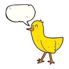 speech bubble cartoon bird