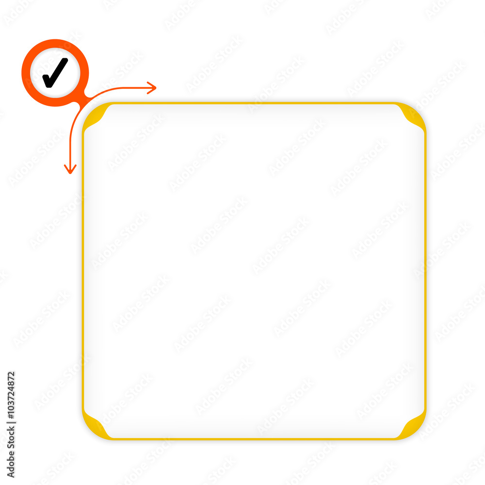 Poster vector yellow box to fill your text and check box