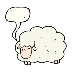 speech bubble cartoon sheep