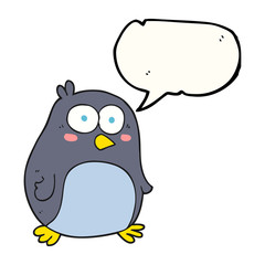 speech bubble cartoon penguin