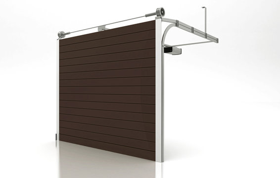 Garage, porte sezionali, progetto, 3d