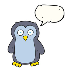 speech bubble cartoon penguin