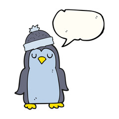 speech bubble cartoon penguin