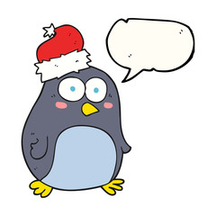 speech bubble cartoon penguin