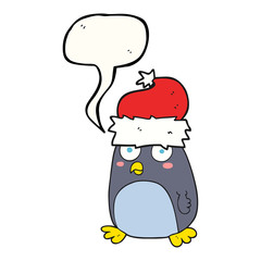 speech bubble cartoon penguin