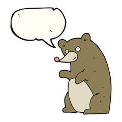 speech bubble cartoon bear