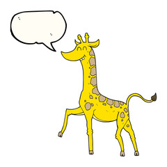 speech bubble cartoon giraffe
