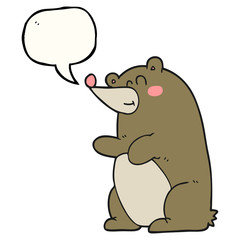 speech bubble cartoon bear