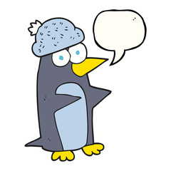 speech bubble cartoon penguin