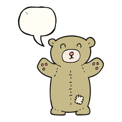 Obraz premium speech bubble cartoon teddy bear