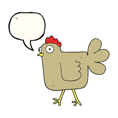 speech bubble cartoon chicken