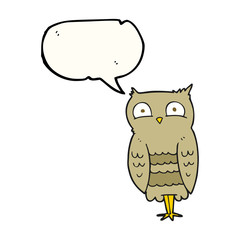 speech bubble cartoon owl