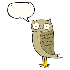 speech bubble cartoon owl