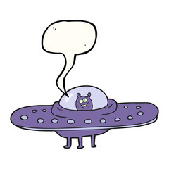 speech bubble cartoon flying saucer