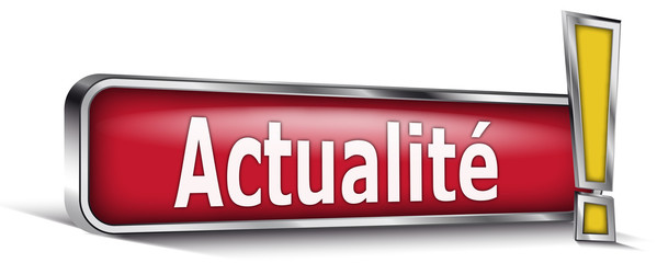Actualité sur panneau rouge