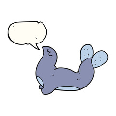 speech bubble cartoon seal