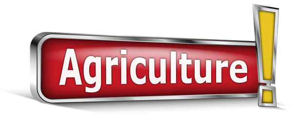 Agriculture sur panneau rouge