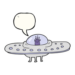 speech bubble cartoon flying saucer