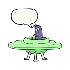speech bubble cartoon flying saucer