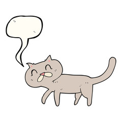 speech bubble cartoon cat