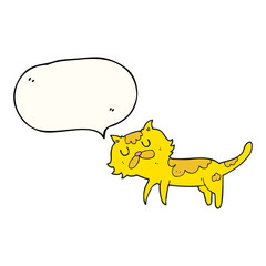 speech bubble cartoon cat