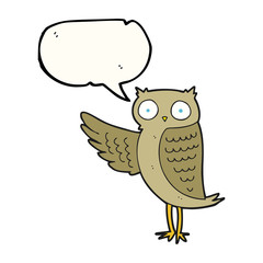 speech bubble cartoon owl