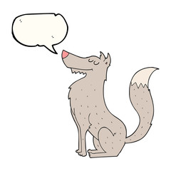 speech bubble cartoon wolf