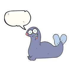 speech bubble cartoon seal