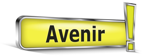 Avenir sur panneau jaune